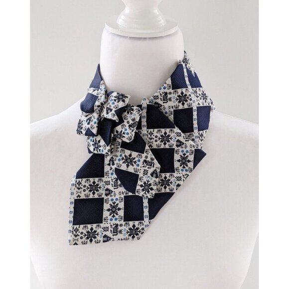 Ogsplosh - Winter Ascot Scarf Made From An Upcycled Vintage Necktie - NEW - Picture 7 of 8